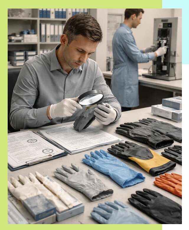 Сертификация перчаток и средств защиты продукции в Зиме