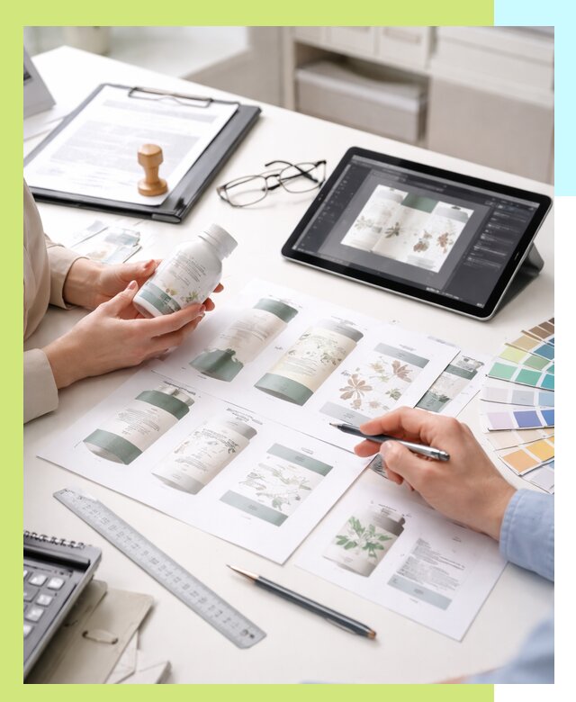 Профессиональная разработка дизайна и текста этикетки продукции в Зиме